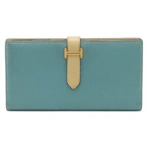 HERMES Beige Leather Wallet